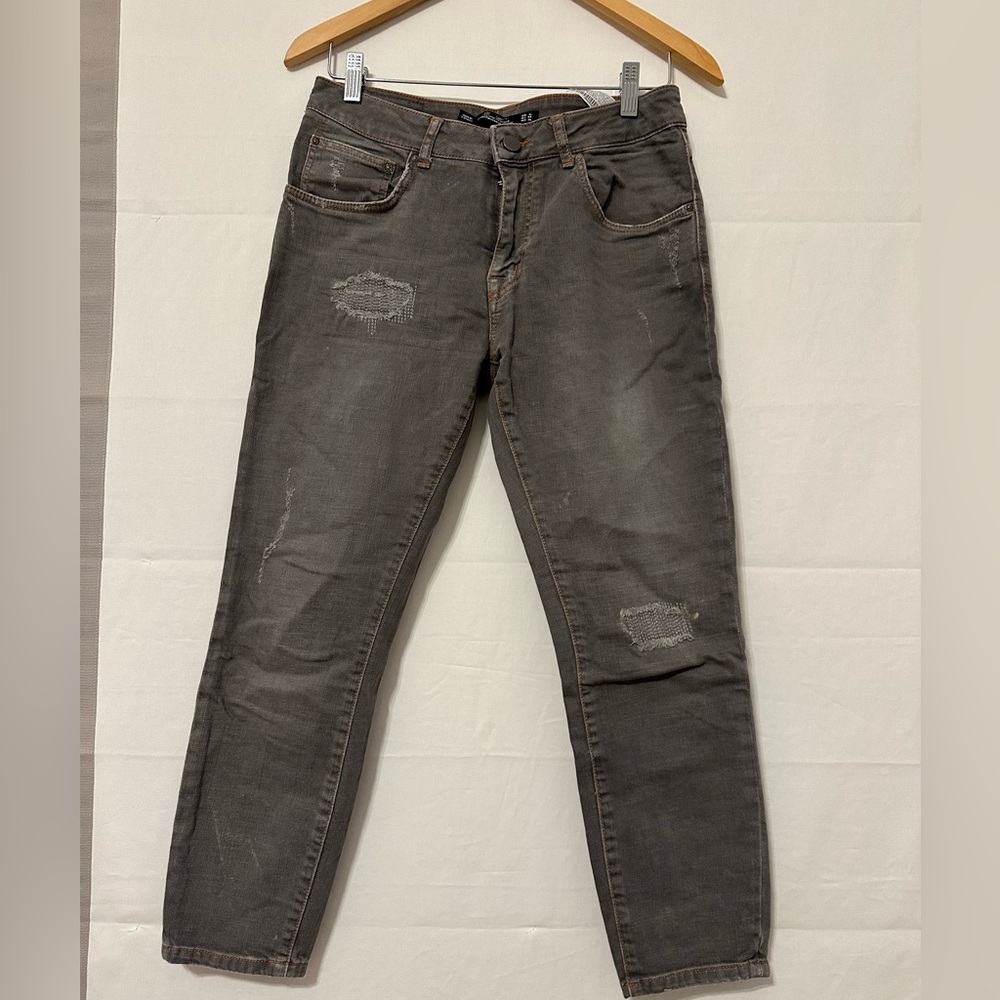 Zara Gray Denim Pants